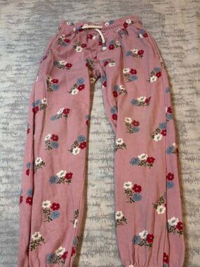 Mini Boden Pink Floral Joggers 8-9Y